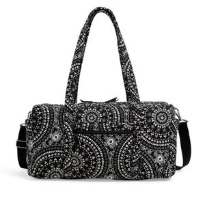 Vera Bradley Medium Travel Duffel Bag in Black Bandana Medallion! NWT